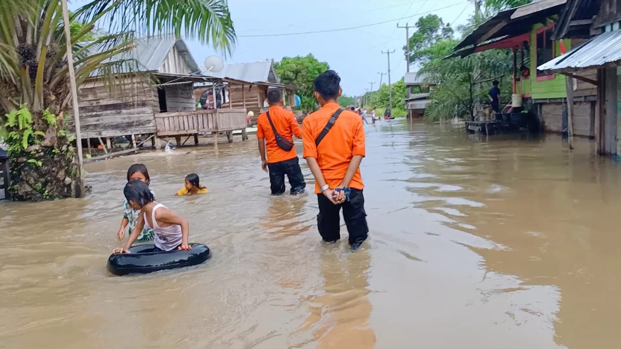 Banjir di Musi Banyuasin, Sumatera Selatan,  November 2020 lalu.  
