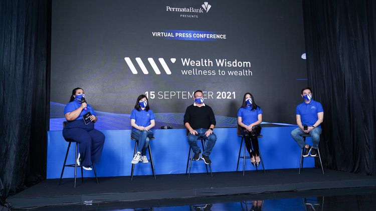 Para pembicara dalam konferensi pers soal Wholistic Wealth,  Wealth Wisdom 2021 'Wellness to Wealth'.