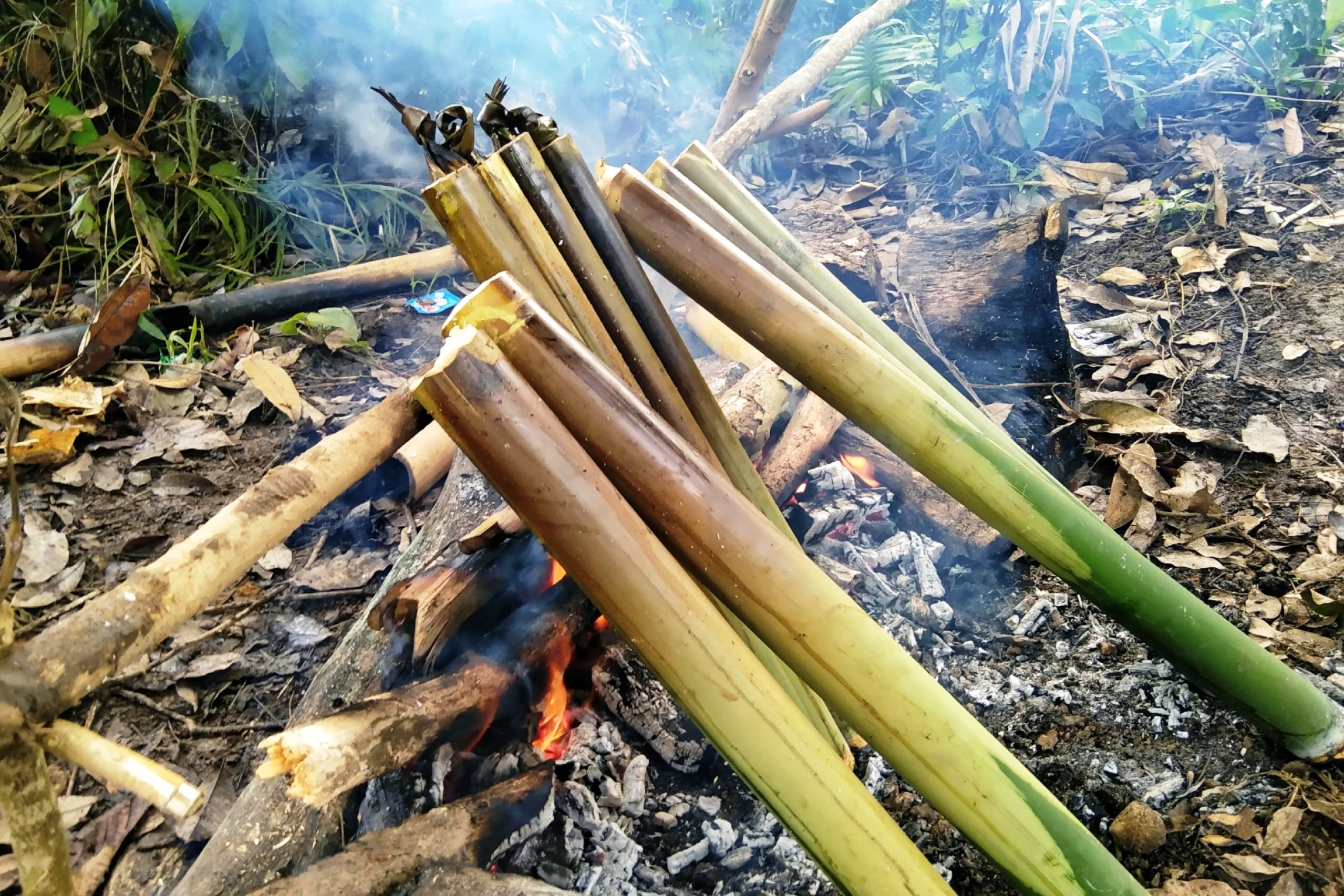 Lamang makanan khas suku dayak yang disajikan saat kegiatan aruh. 
