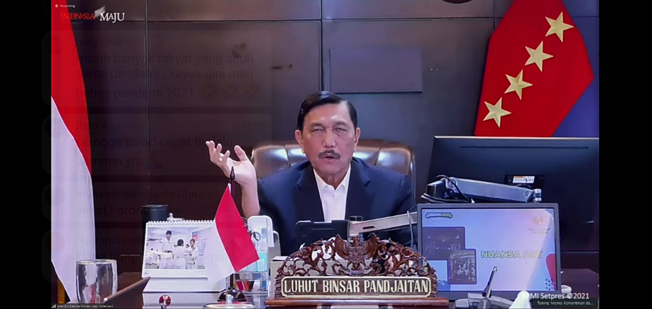 Menteri Koordinator Bidang Kemaritiman dan Investasi Luhut Binsar Pandjaitan