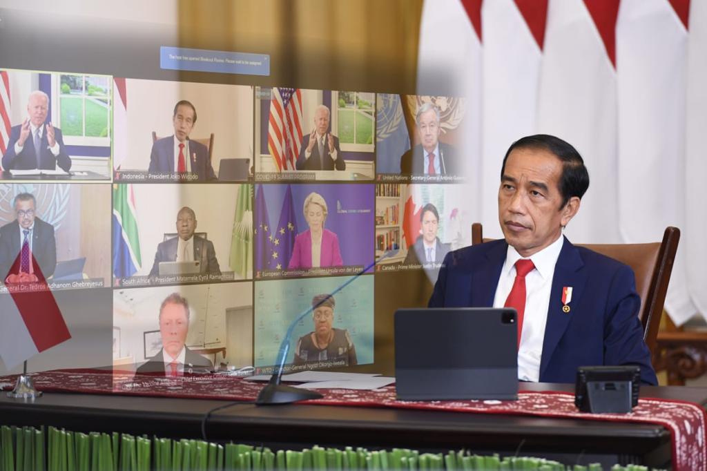 Presiden Joko Widodo saat menghadiri sidang Majelis Umum PBB secara virtual.