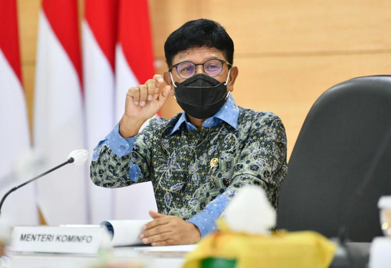 Menteri Komunikasi dan Informatika Johnny G. Plate 