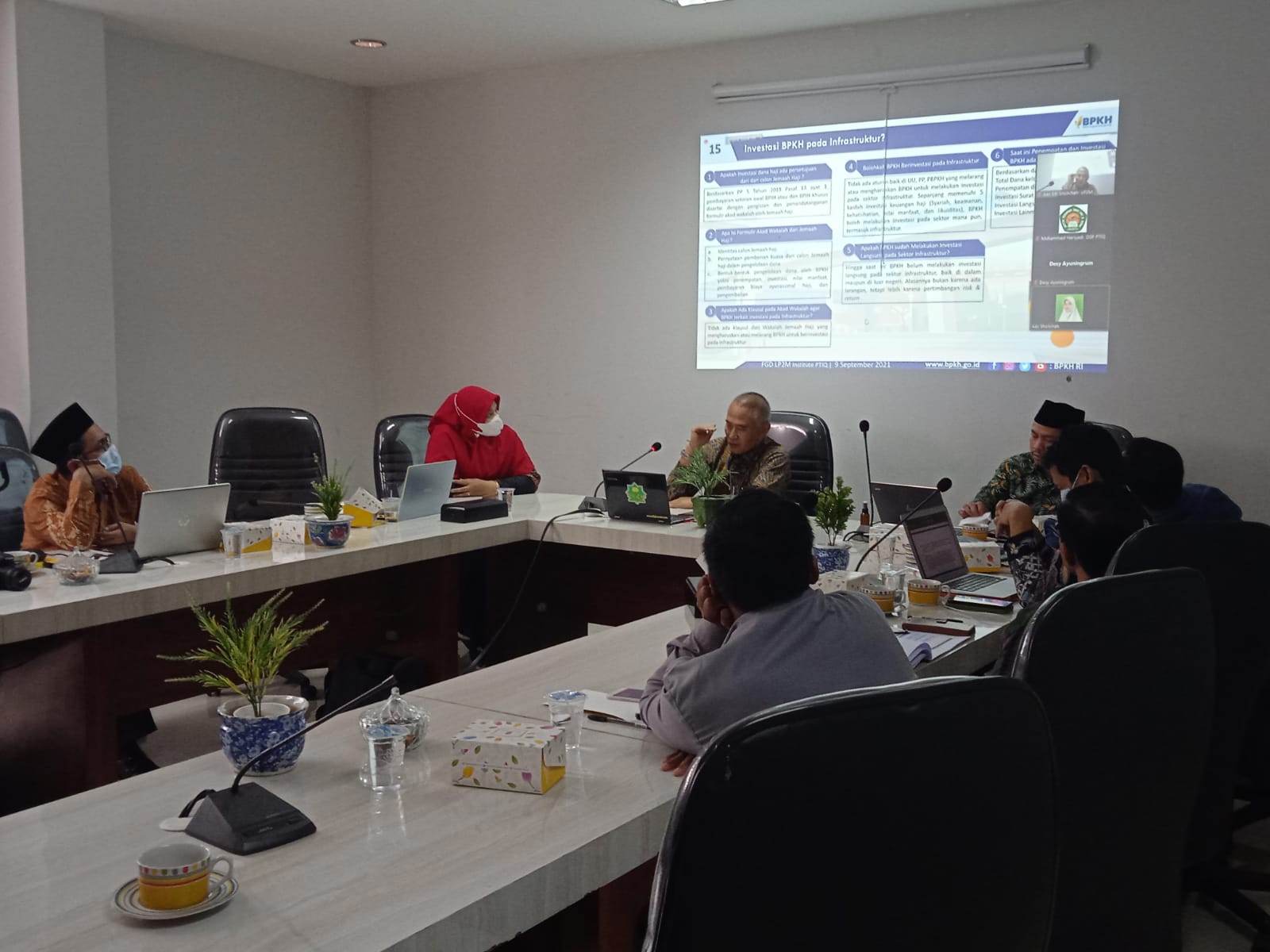 Fokus Group Diskusi :Dana Haji dan Kemaslahatan Ummat, di Kampus PTIQ , Jakarta Selatan, Kamis (9/9)