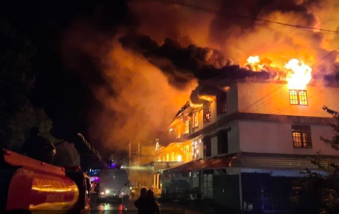 Ilustrasi kebakaran Lapas Kelas 1 Tangerang.