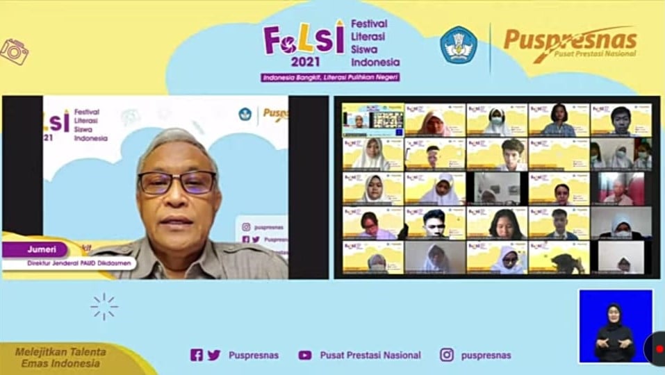 Kemendikbudristek Gelar Festival Literasi Siswa Indonesia Tahun 2021 