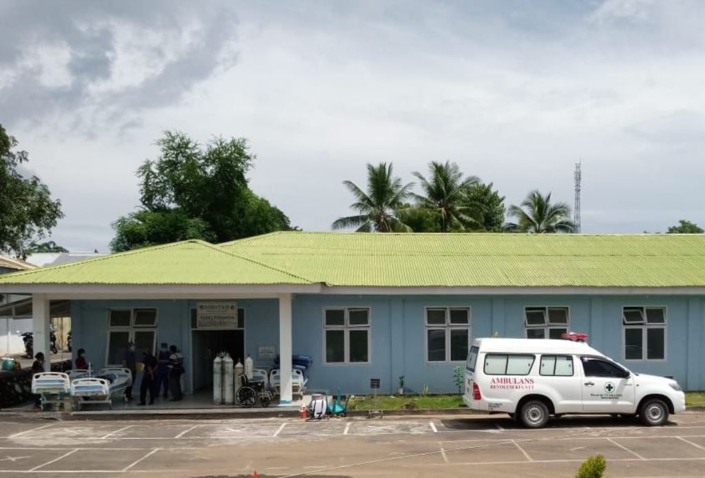 Gedung perawatan pasien covid-19 di RSUD TC. Hillers Maumere, NTT.
