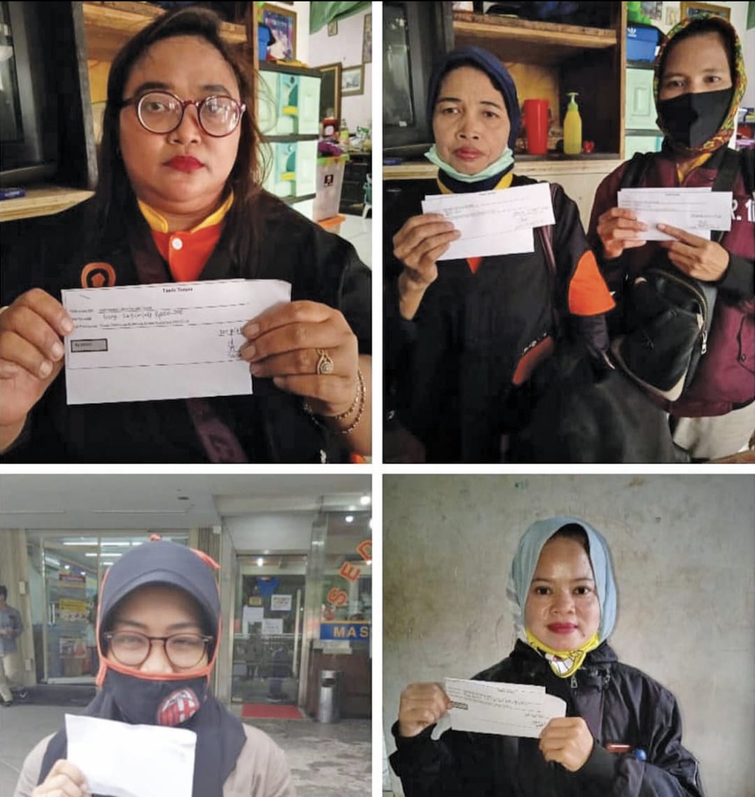 Para perempuan penerima bantuan.