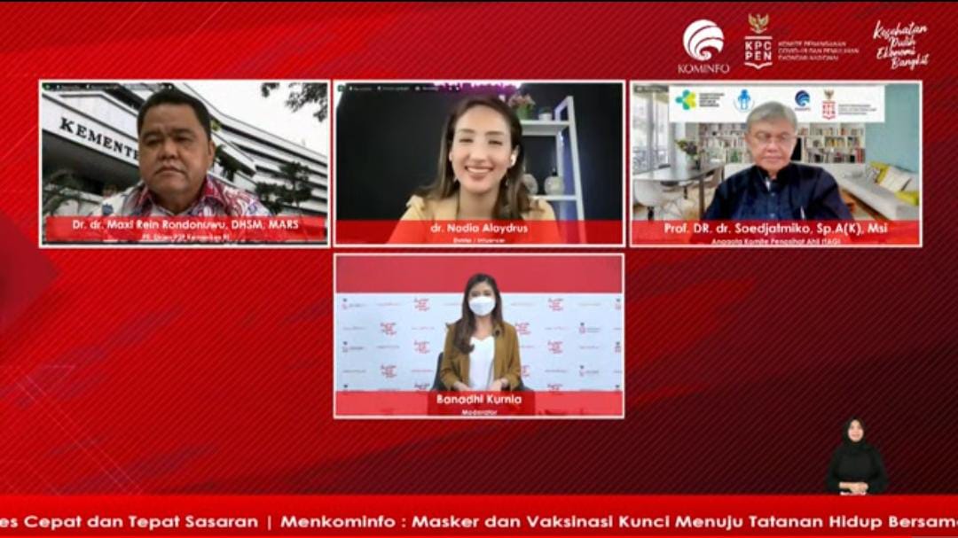 Dialog virtual Semangat Selasa Forum Merdeka Barat 9 (FMB 9) - KPCPEN, Selasa (7/9/21).