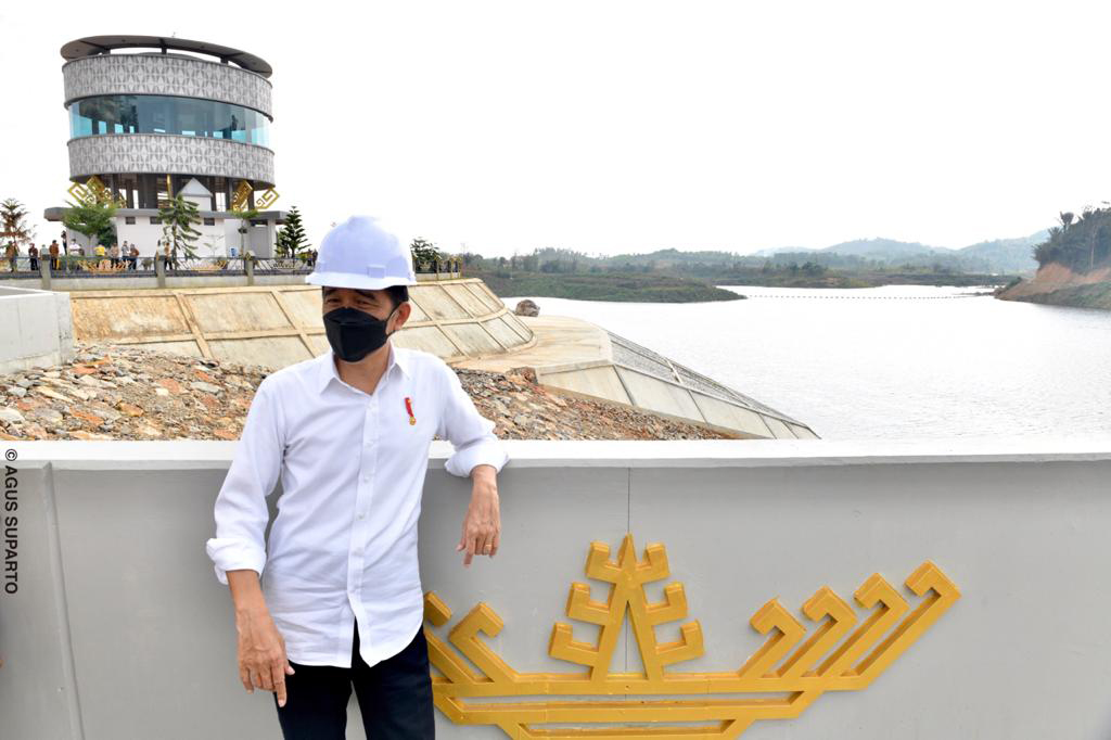 Presiden Joko Widodo meresmikan Bendungan Way Sekampung di Lampung