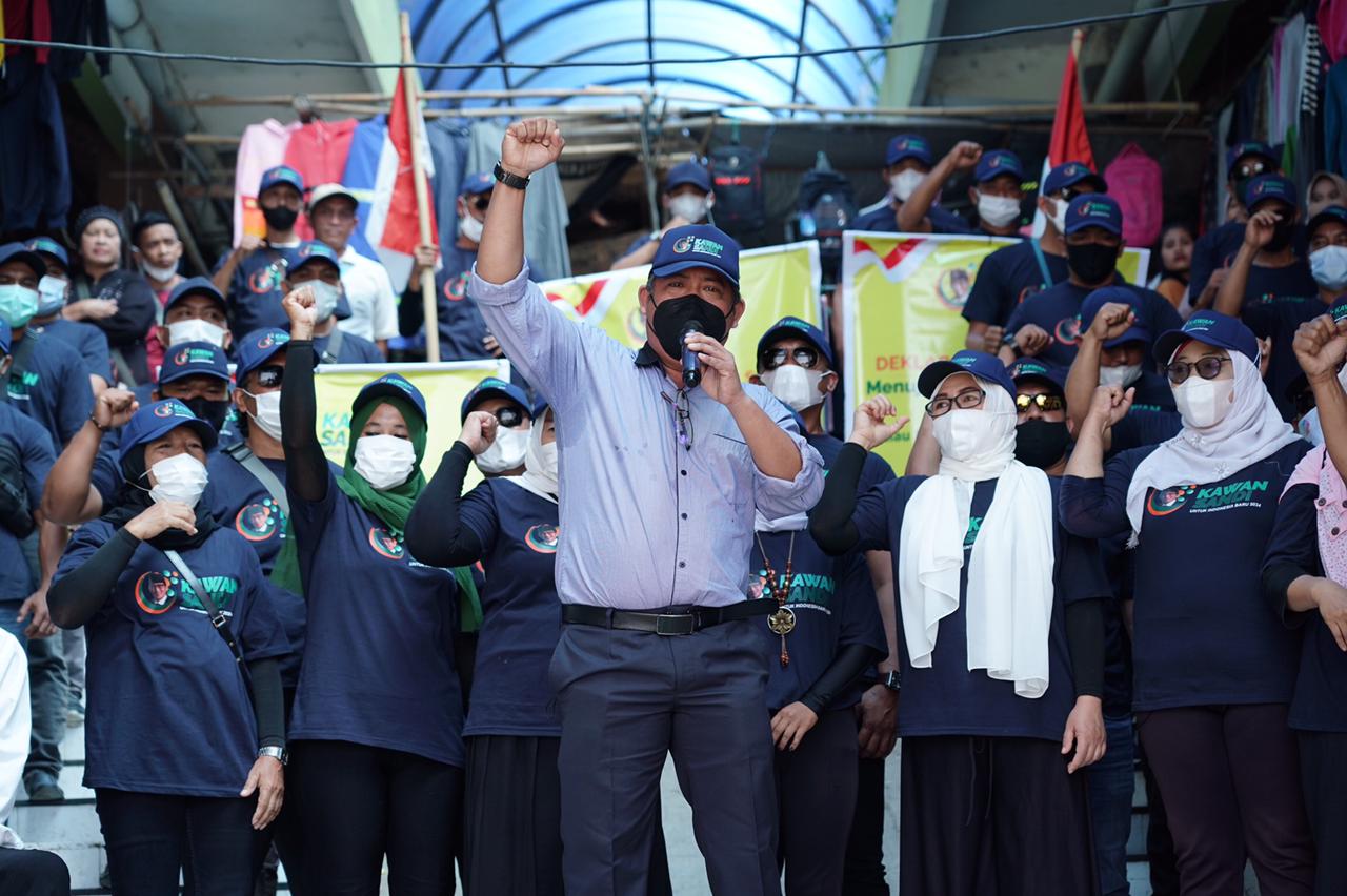 RKS Lombok Deklarasi Sandiaga Uno untuk Capres 2024 di Pasar Tradisional