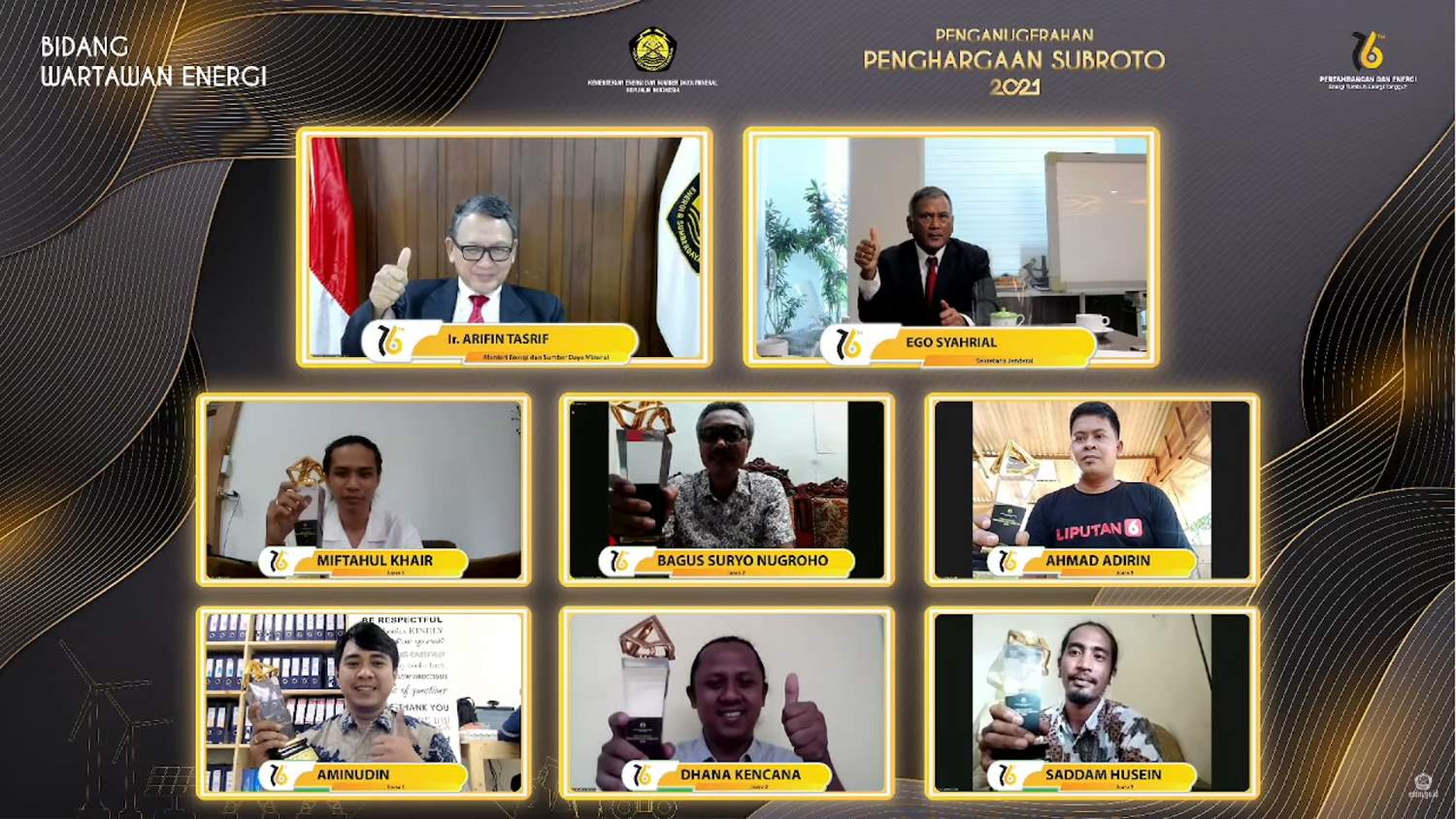 Kementerian ESDM memberikan Penghargaan Subroto untuk keempat kalinya di 2021