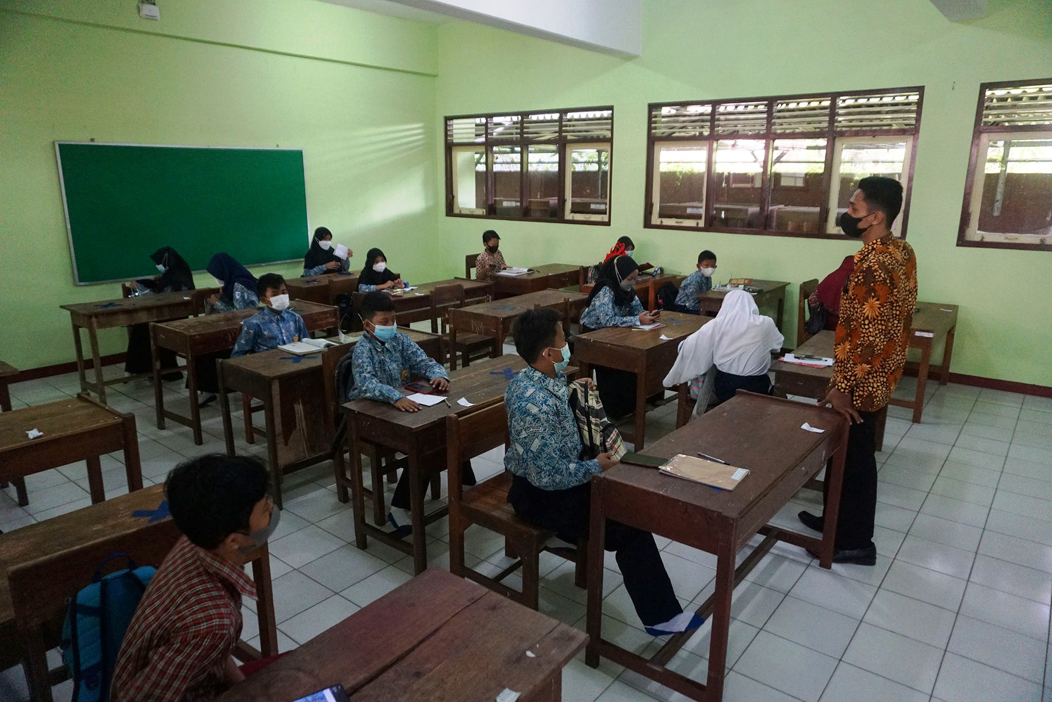 Ilustrasi pembelajaran tatap muka.