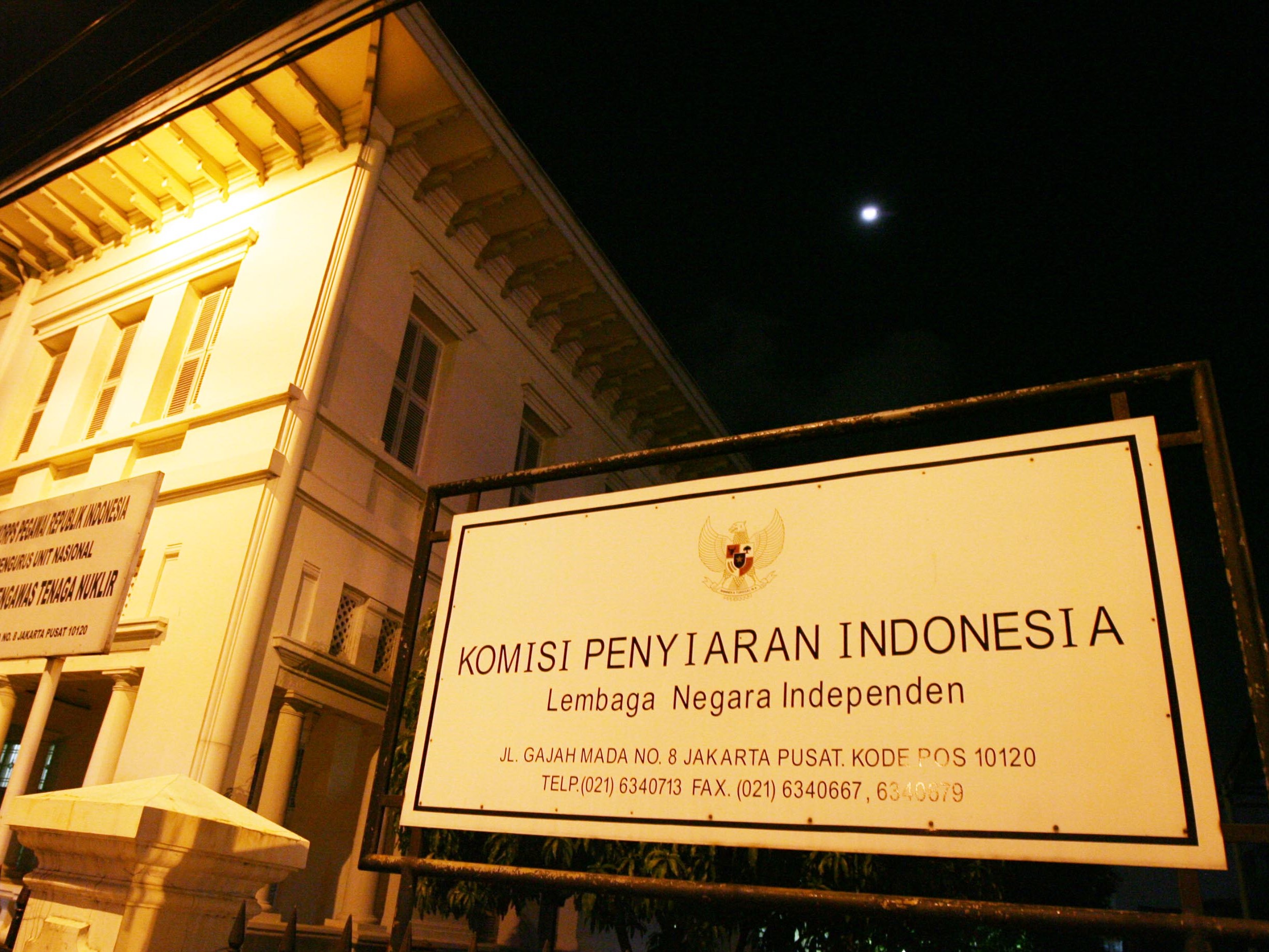 Suasana Komisi Penyiaran Indonesia (KPI) di Jalan Gajah Mada, Jakarta.
