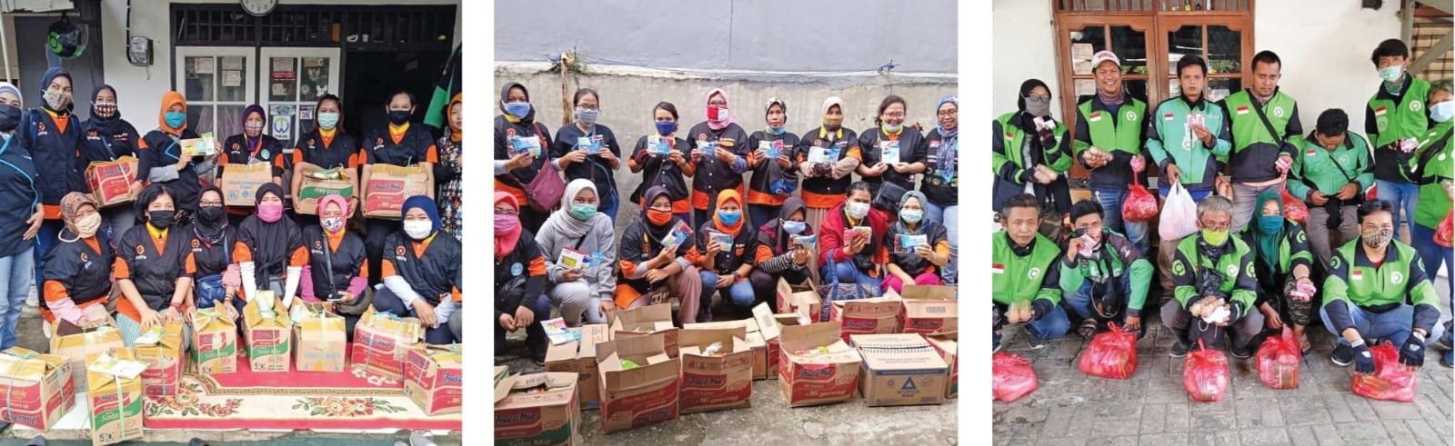 Para penerima bantuan.