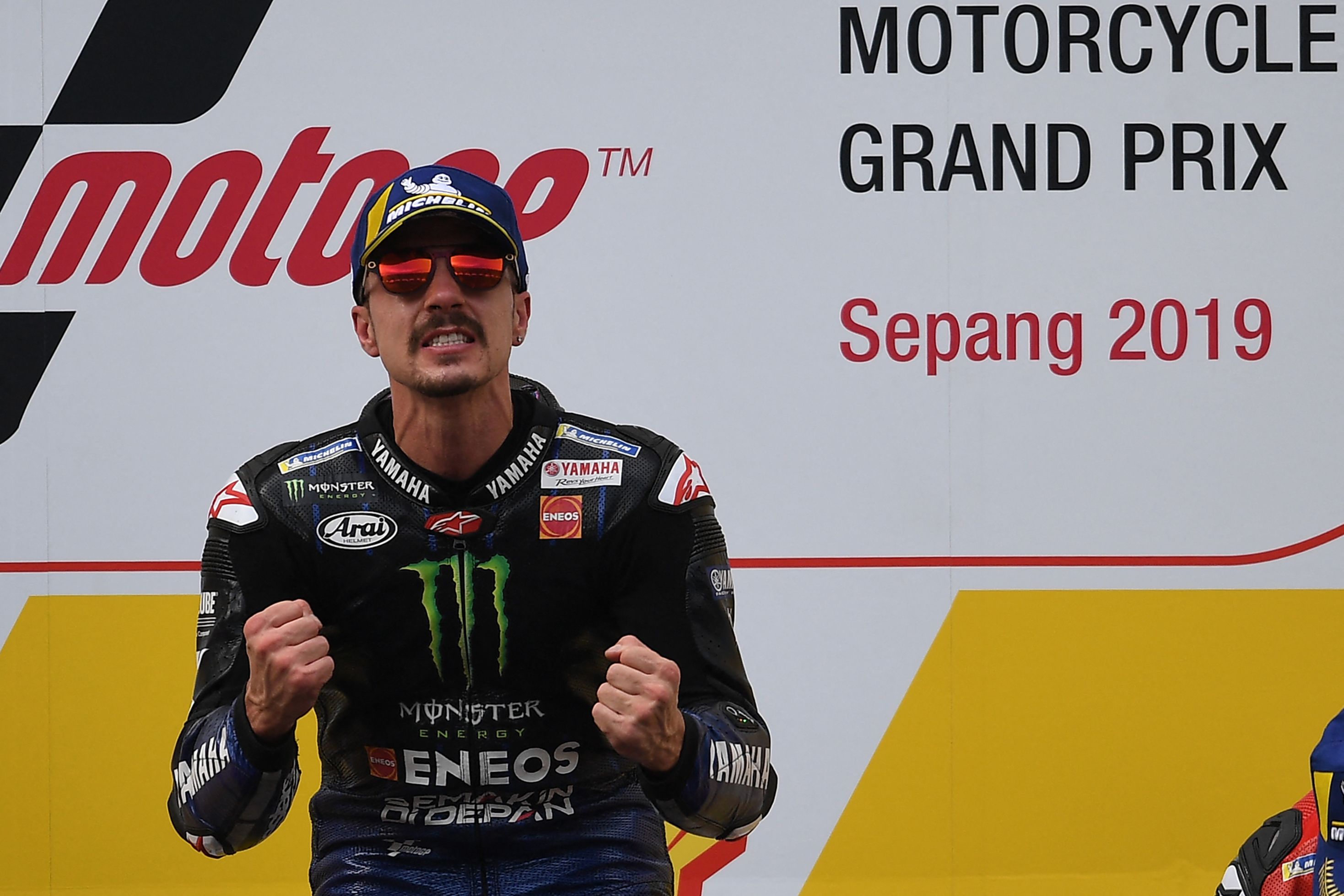 Maverick Vinales kala masih berseragam Monster Energy Yamaha.