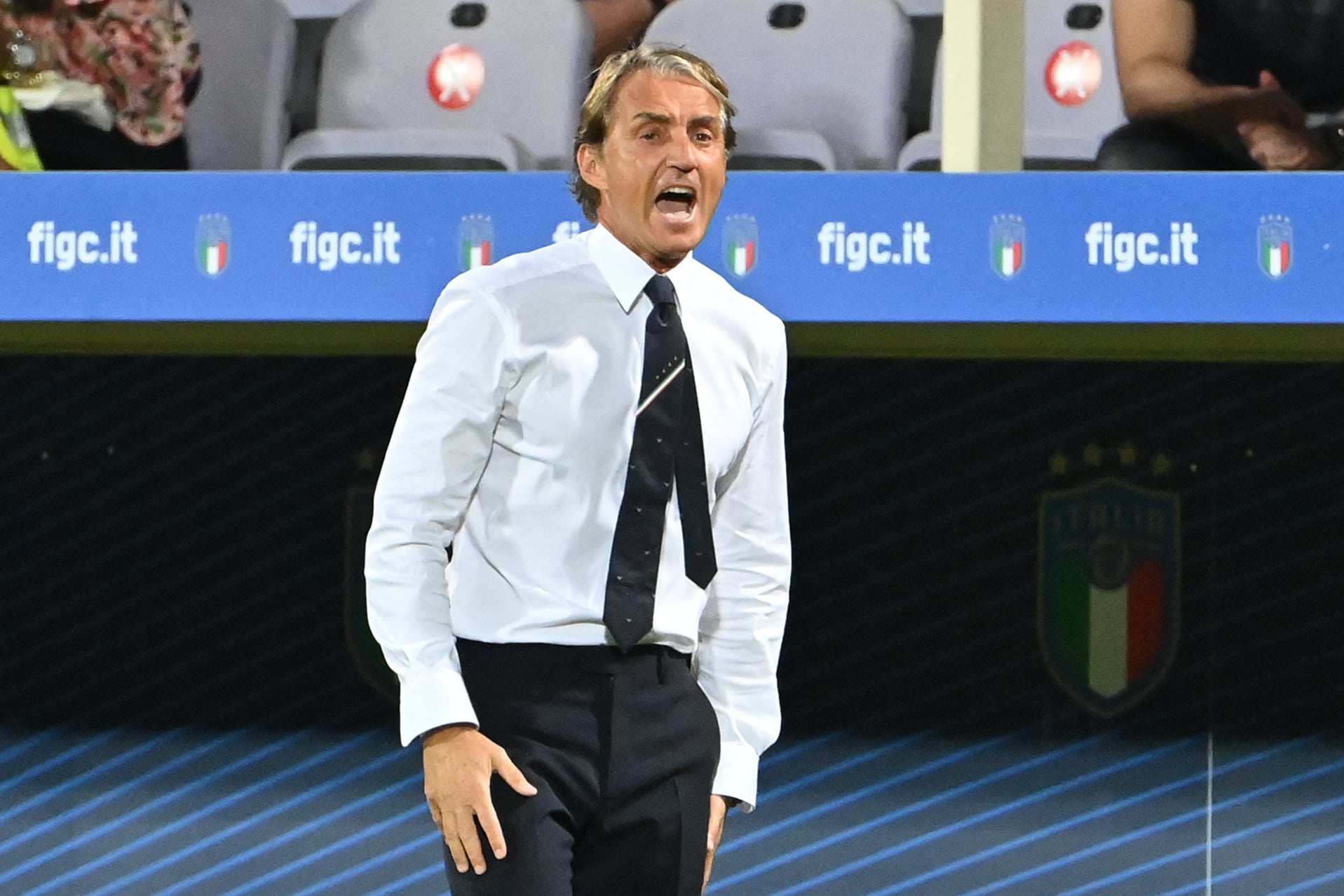 Pelatih timnas Italia Roberto Mancini