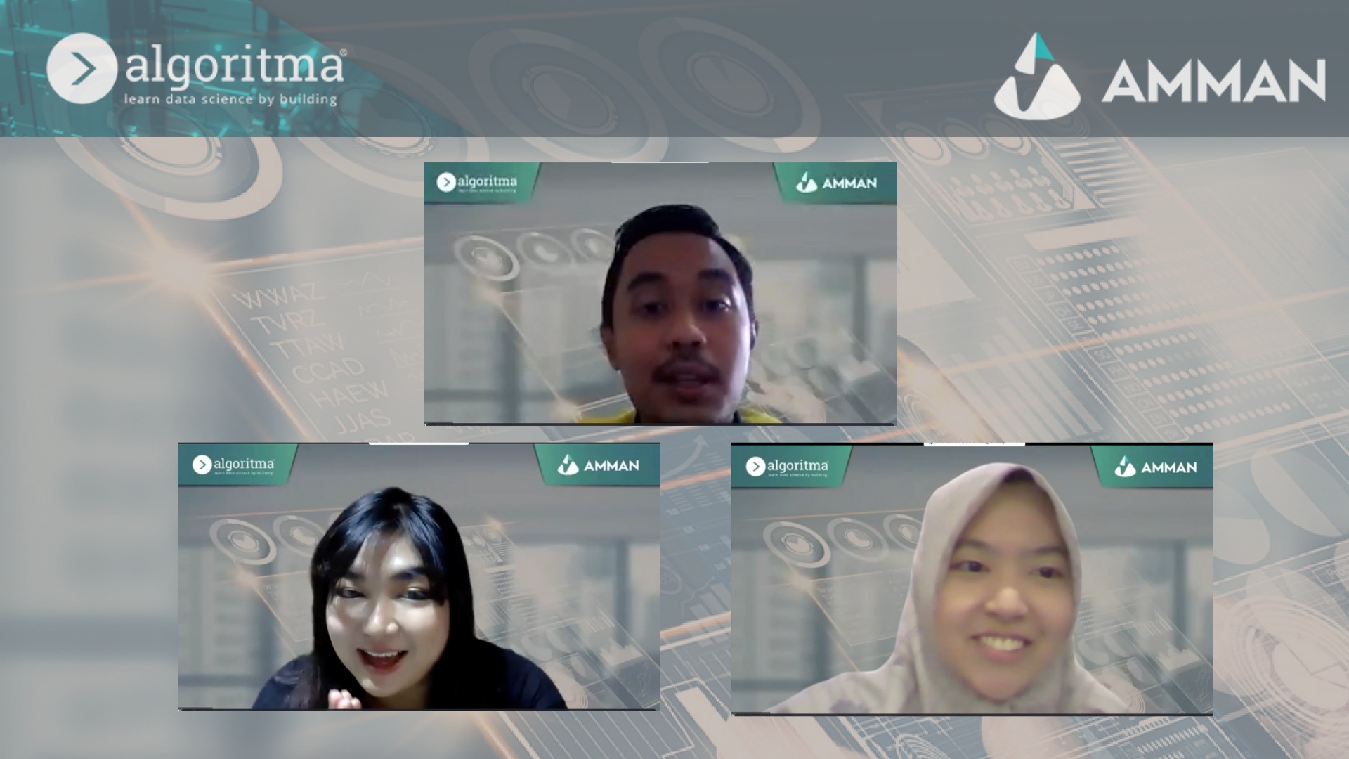 Webinar penawaran beasiswa bagi pemuda-pemudi dari Sumbawa, NTB, untuk menjadi data scientist.