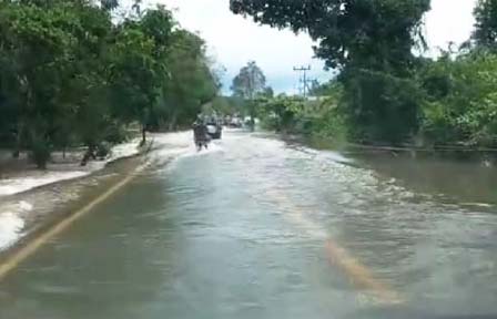 Banjir di Jalan Trans Kalimantan Kalteng