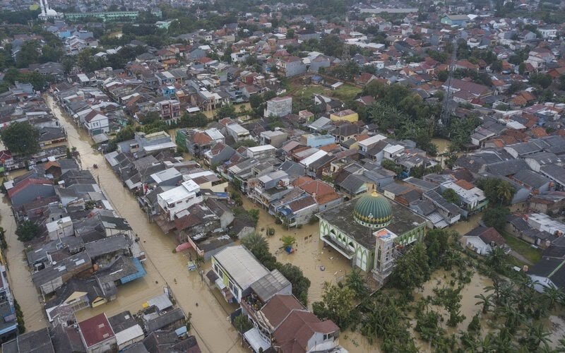 Banjir di daerah Bekasi pada Febuari 2021