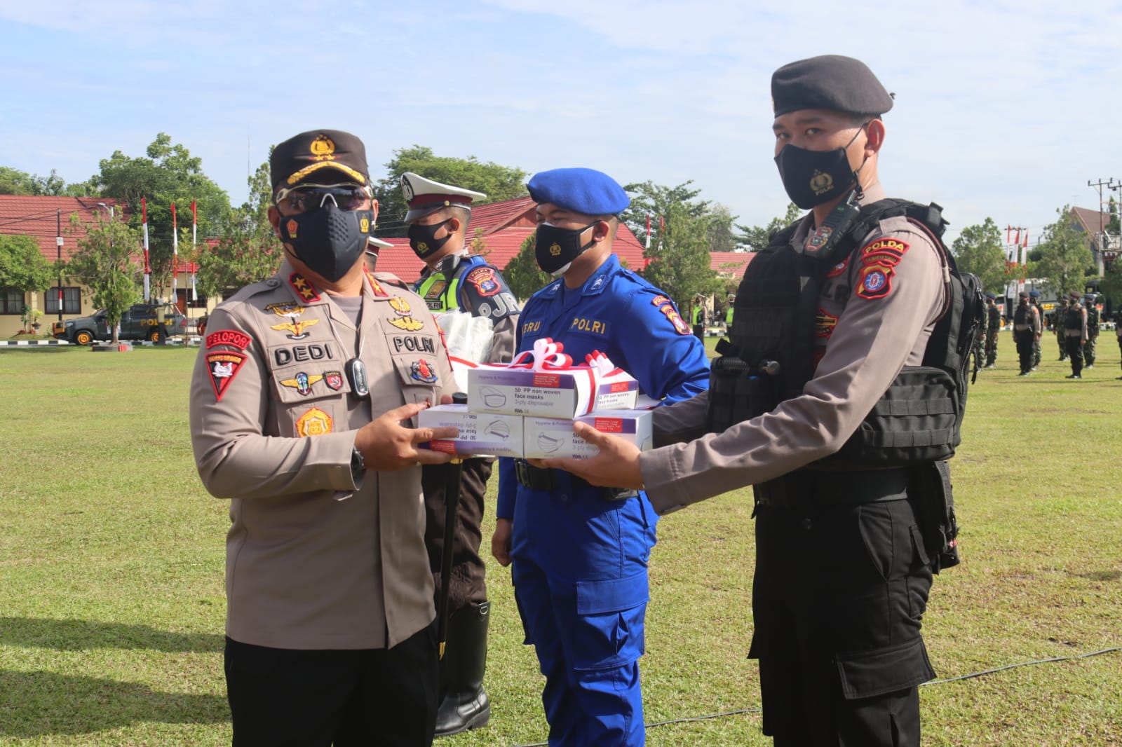 Kapolda Kalimantan Tengah Irjen Dedi Prastyo saat meluncurkan program mobil masker
