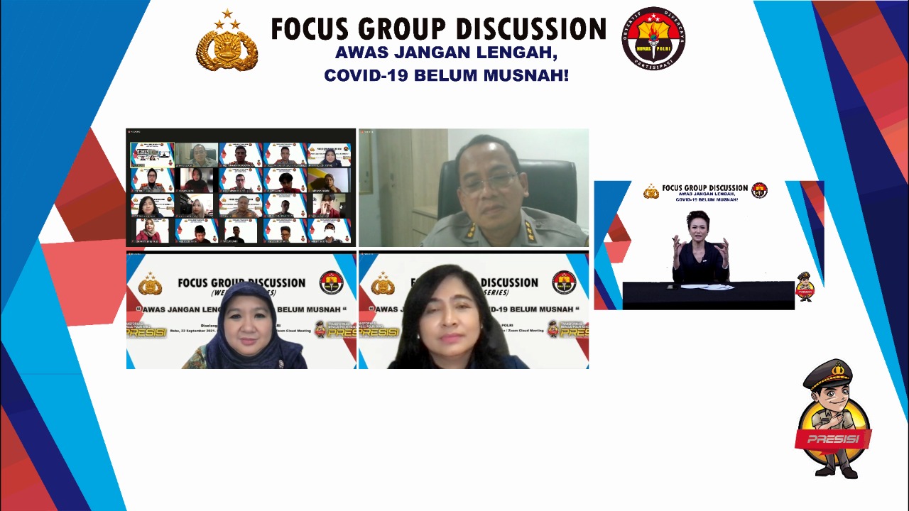 WebinarFGD Awas Jangan Lengah Covid-19 Belum Musnah, Jakarta, Rabu (22/9)