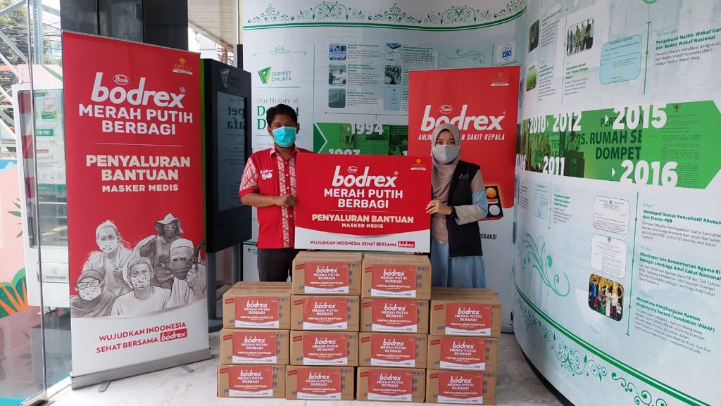 Bodrex peduli sesama berbagi masker ke sejumlah wilayah