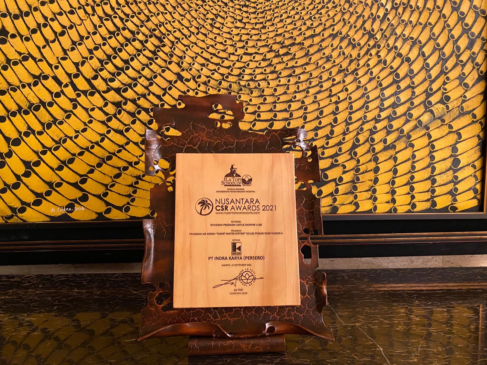 Indra Karya Raih Nusantara CSR Award Melalui Program Smart Water System Management 