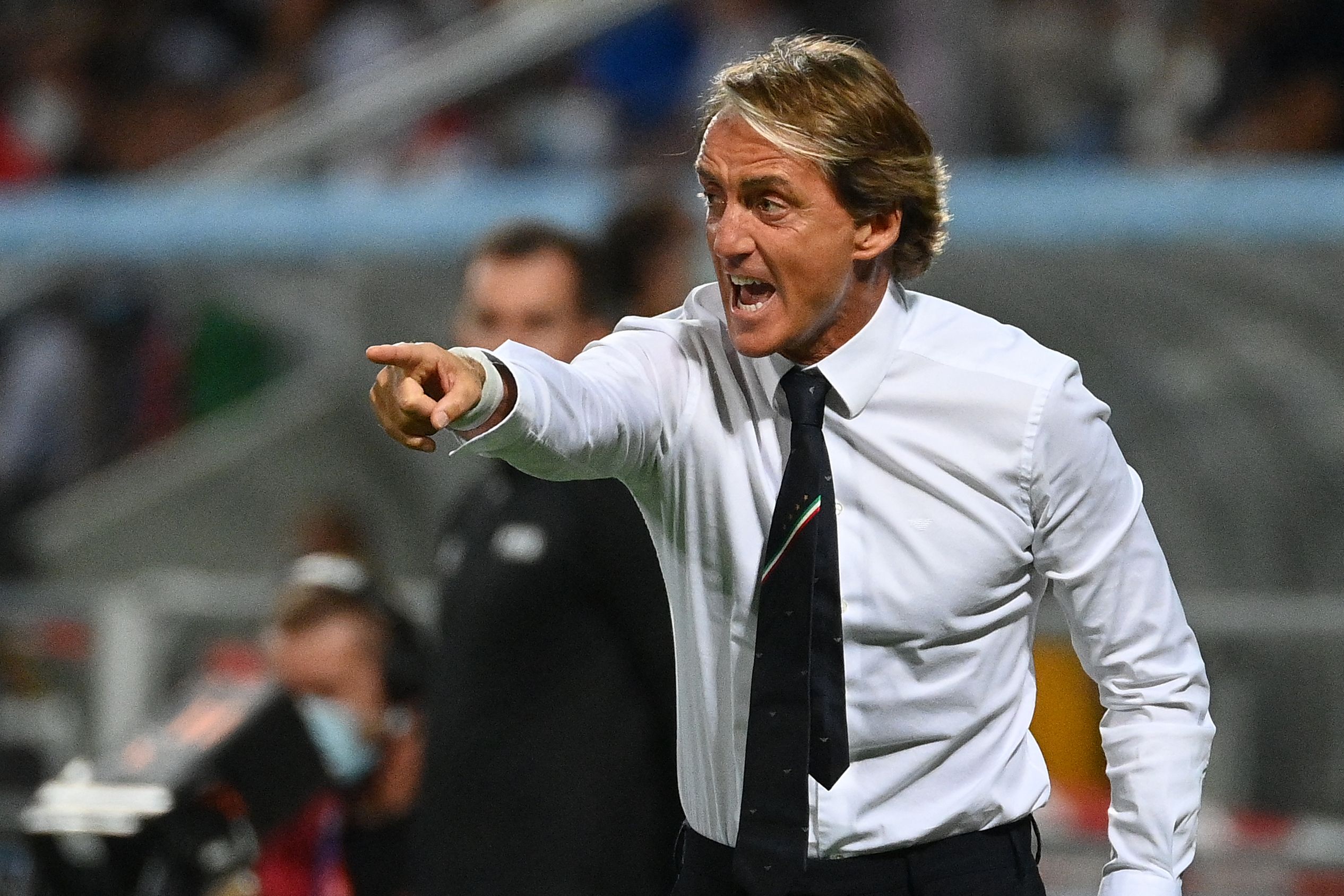 Pelatih timnas Italia Roberto Mancini