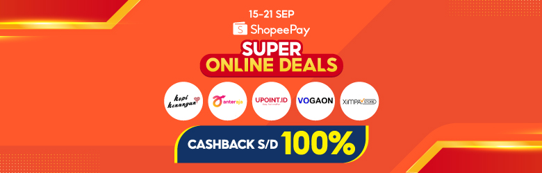 Nikmati sederet promo ShopeePay Super Online Deals pada 15-21 September ini.