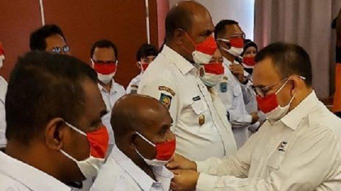 Sekjen PMI Sudirman Said melantik kepengurusan PMI Provinsi Papua Barat, Rabu (8/9).