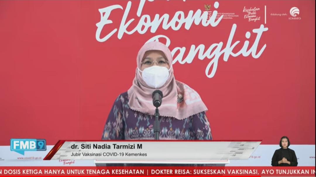 Juru Bicara Vaksinasi Covid-19 dr. Siti Nadia Tarmizi, M-Epid. 