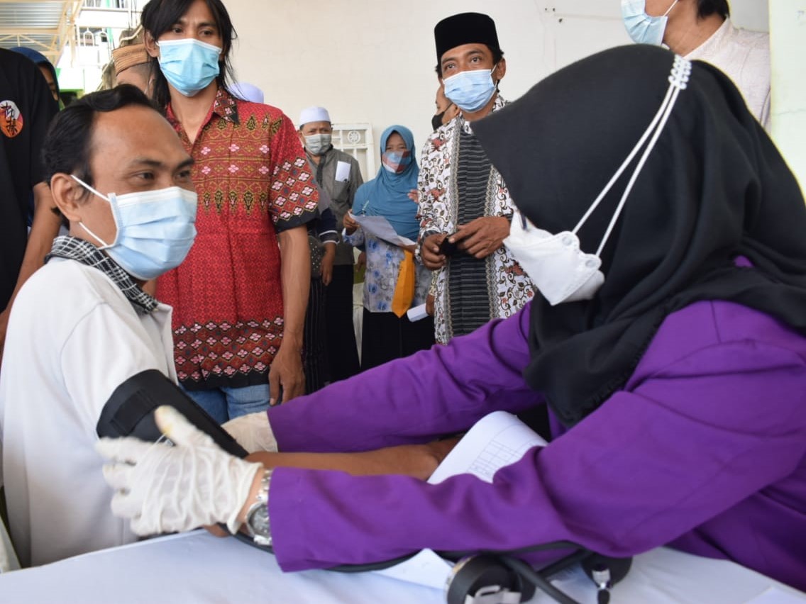 Vaksinasi covid-19 yang telah dilaksanakan Polresta Sidoarjo kini mencapai 1.070.000 dosis vaksin.