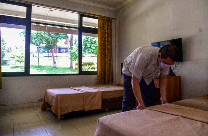 Ilustrasi lokasi isolasi mandiri covid-19.