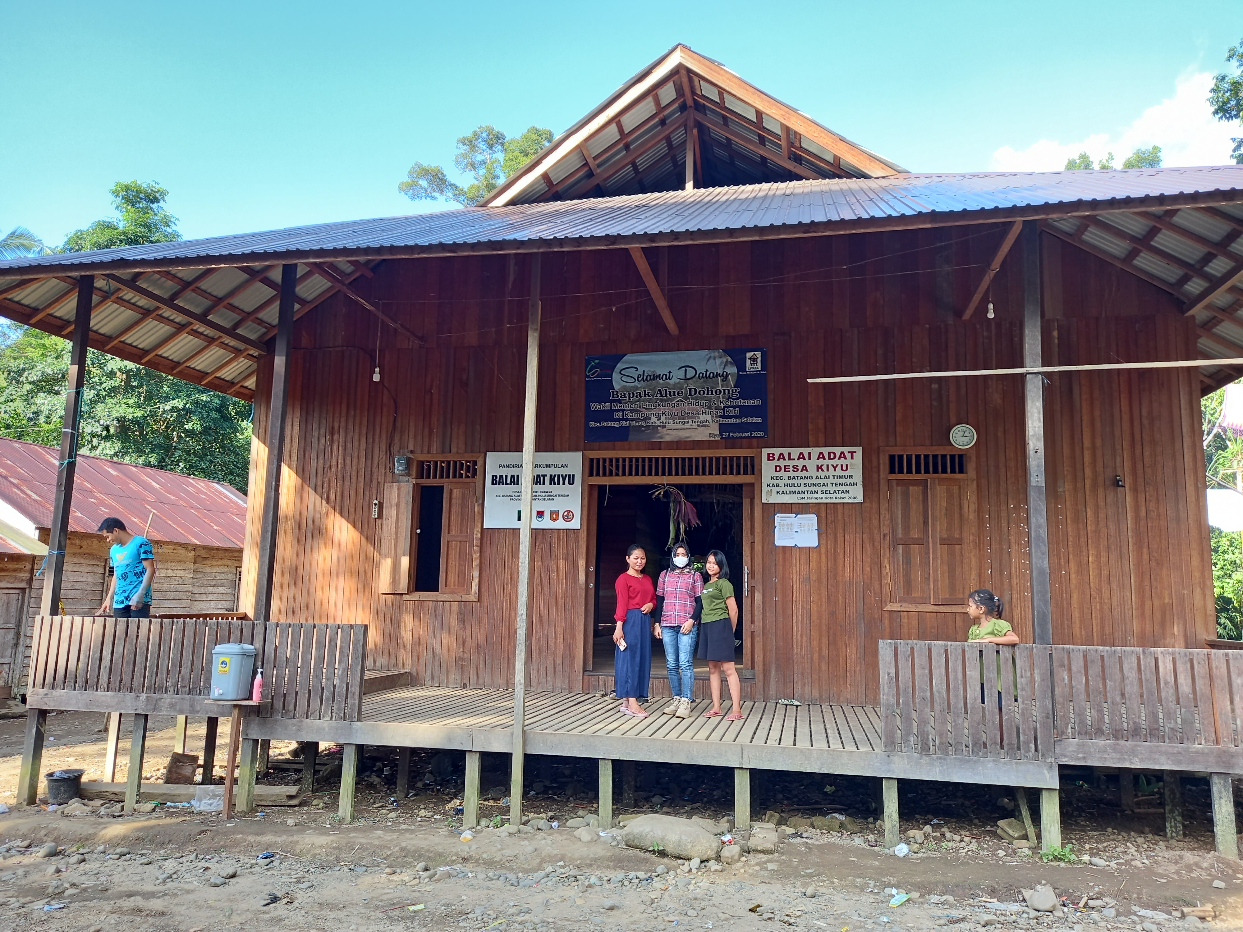 Balai adat Desa Kiyu, Hinas Kiri Kabupaten Hulu Sungai Tengah, Kalimantan Selatan Selasa (14/9/2021).