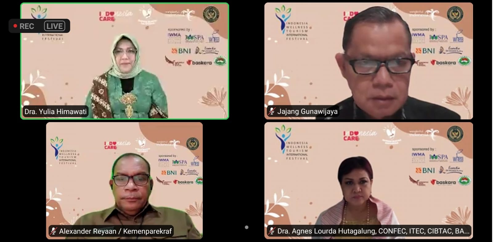 Indonesia Wellness Tourism International Festival (IWTIF) yang digelar secara virtual resmi dibuka.