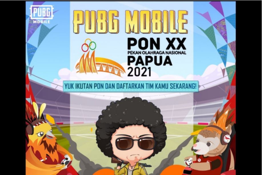Poster cabang olahraga esport nomor PUBG Mobile di PON XX Papua.