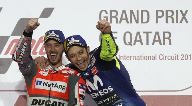 Andrea Dovizioso dan Valentino Rossi