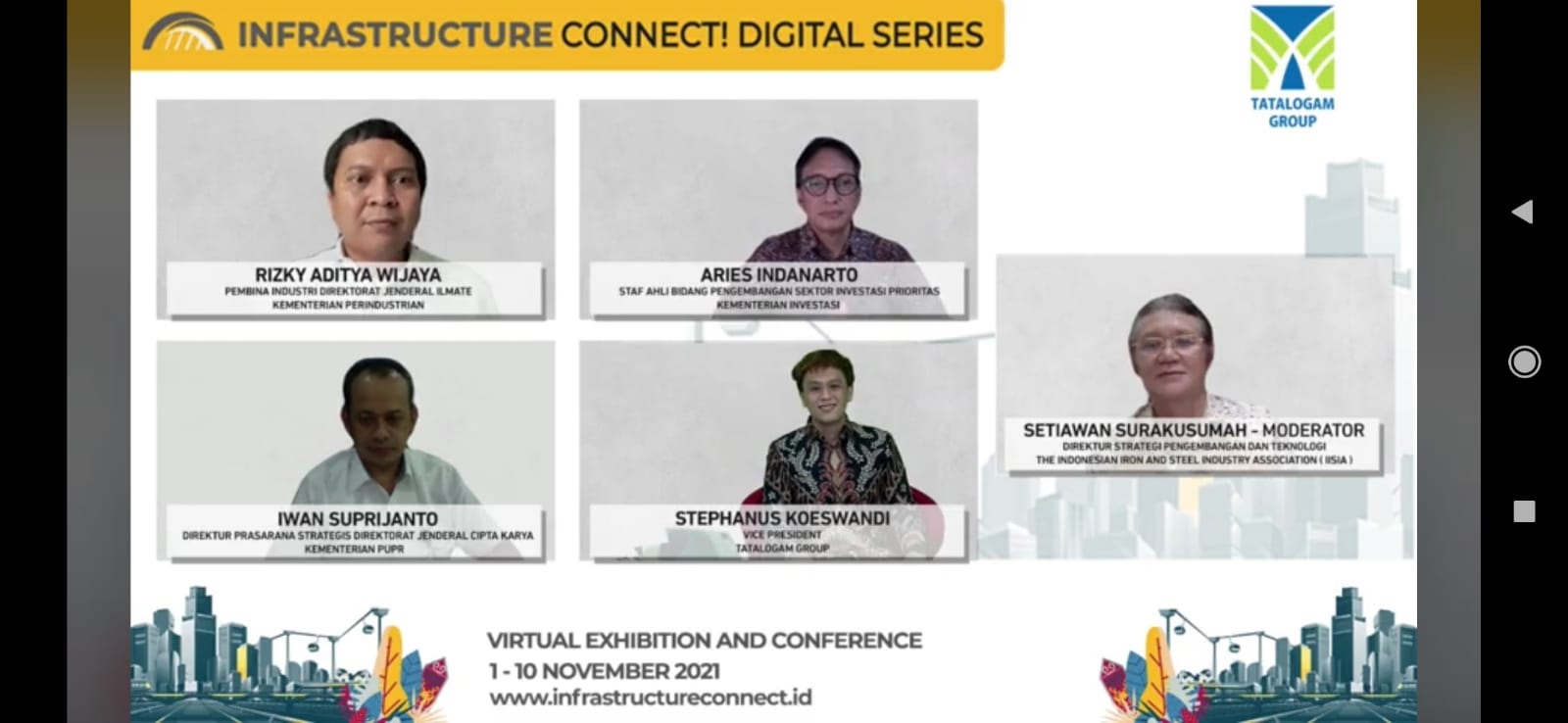 Diskusi Infrastruktur connect membahas soal industri baja