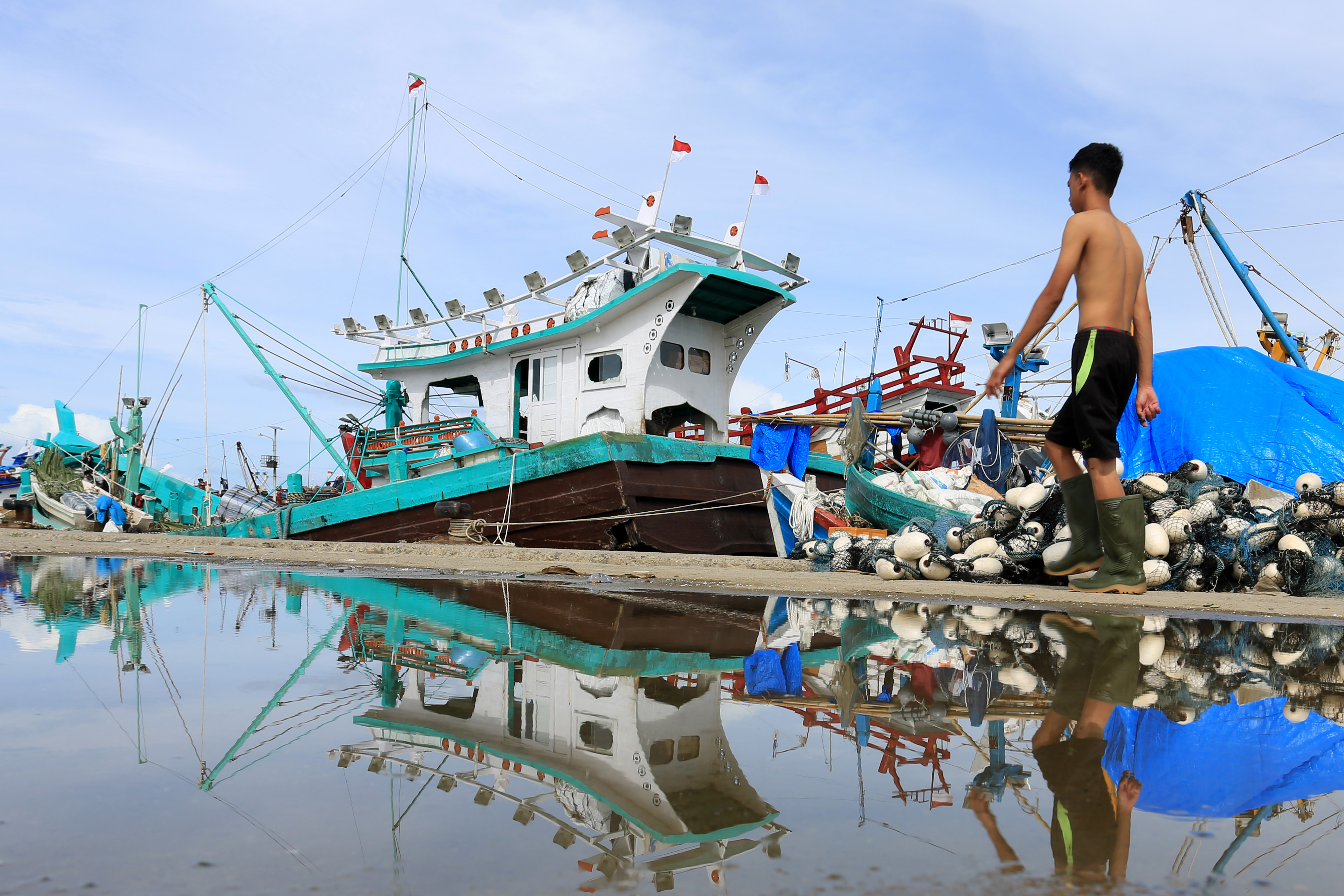 Pelabuhan Perikanan Samudera, Lampulo, Banda Aceh, Aceh, Sabtu (9/10/2021).