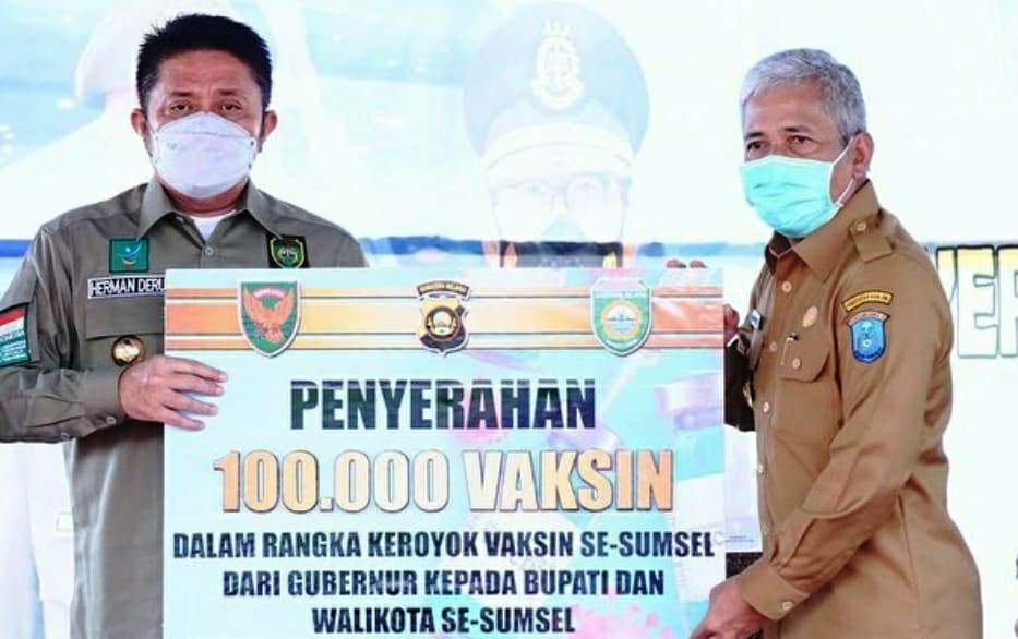 Herman Deru Gencarkan Vaksinasi bersama Pemkab dan Pemkot se-Sumsel