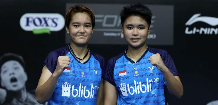 Ganda putri muda Indonesia Nita Violina Marwah/Putri Syaikah berhasil mengamankan satu tempat di babak 16 besar Denmark Terbuka 2021,