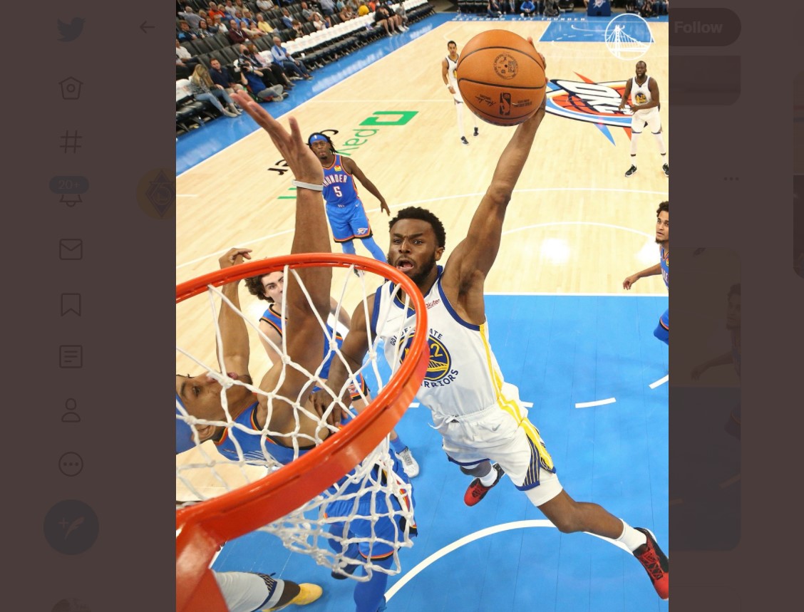 Laga NBa antara Oklahoma City Thunder dan Golden State Warriors