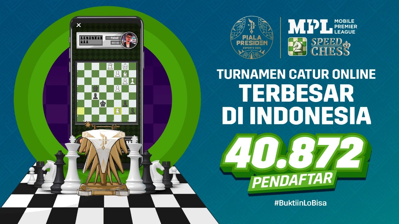 Turnamen catur online dalam Piala Presiden eSports (PPE) 2021 tercatat mencapai total 40.872 peserta, Minggu (31/10)