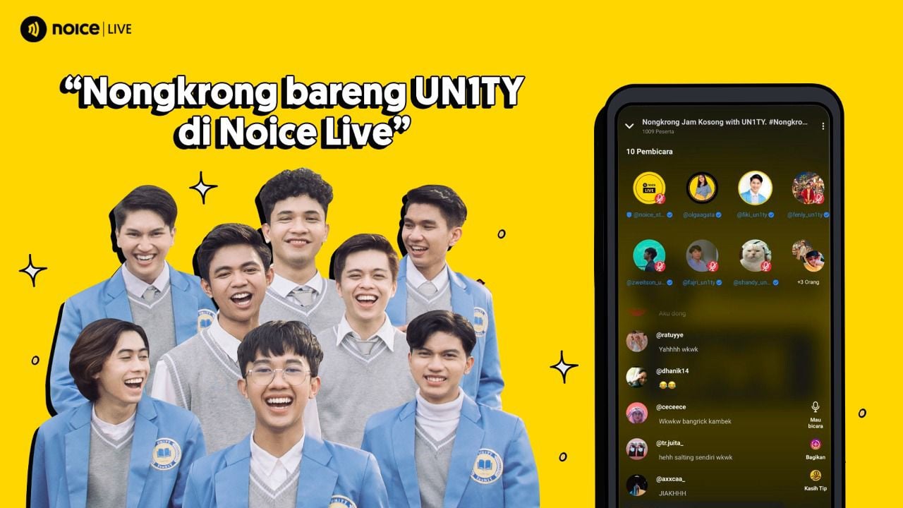 UN1TY dalam fitur Noice Live