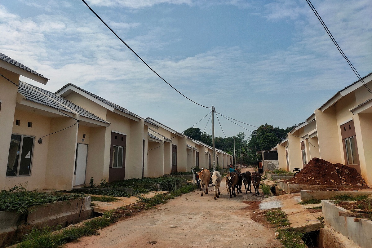 Perumahan KPR Subsidi di kawasan Cileungsi, Kabupaten Bogor, Minggu (5/9). 