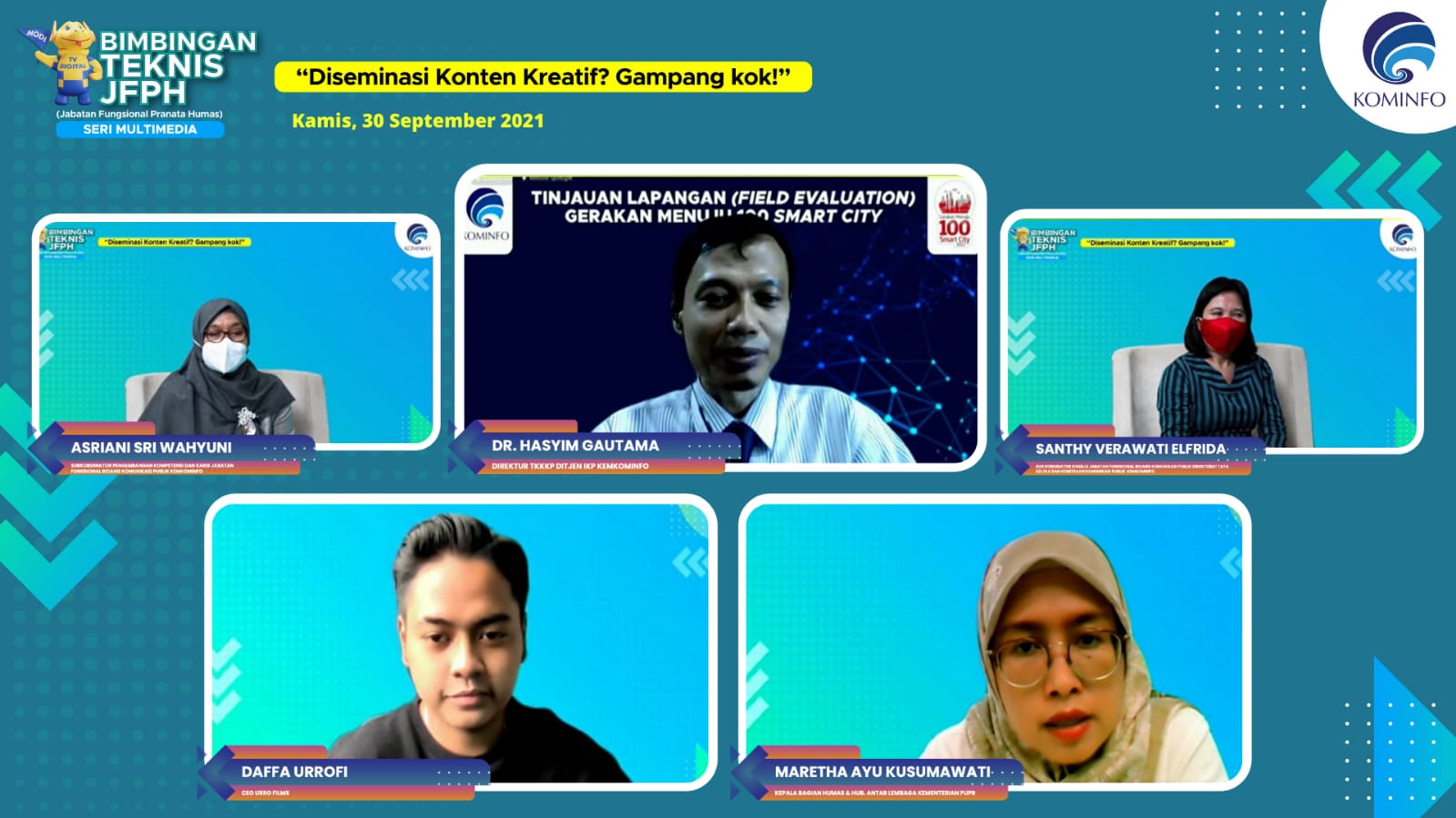 Bimbingan teknis Jabatan FUngsional Pranata Humas yang digelar Kemenkominfo