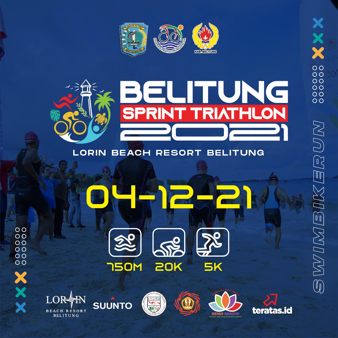 Poster penyelenggaraan Belitung Sprint Triathlon 2021