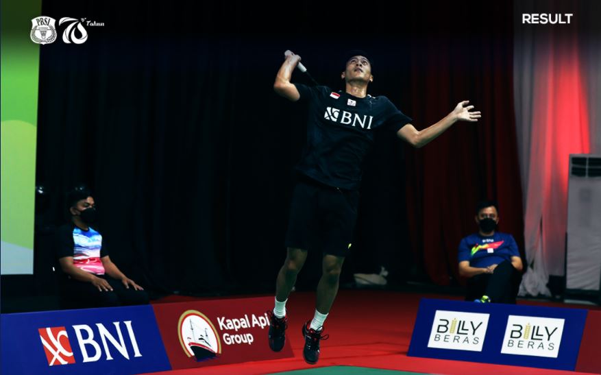 Tunggal putra Indonesia Shesar Hiren Rhustavito