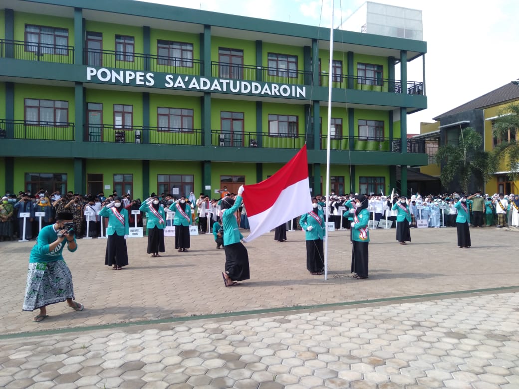 Peringatan Hari Santri Nasional di Ponpes Sa'adaturroin di Kabupaten Bandung, Jawa Barat