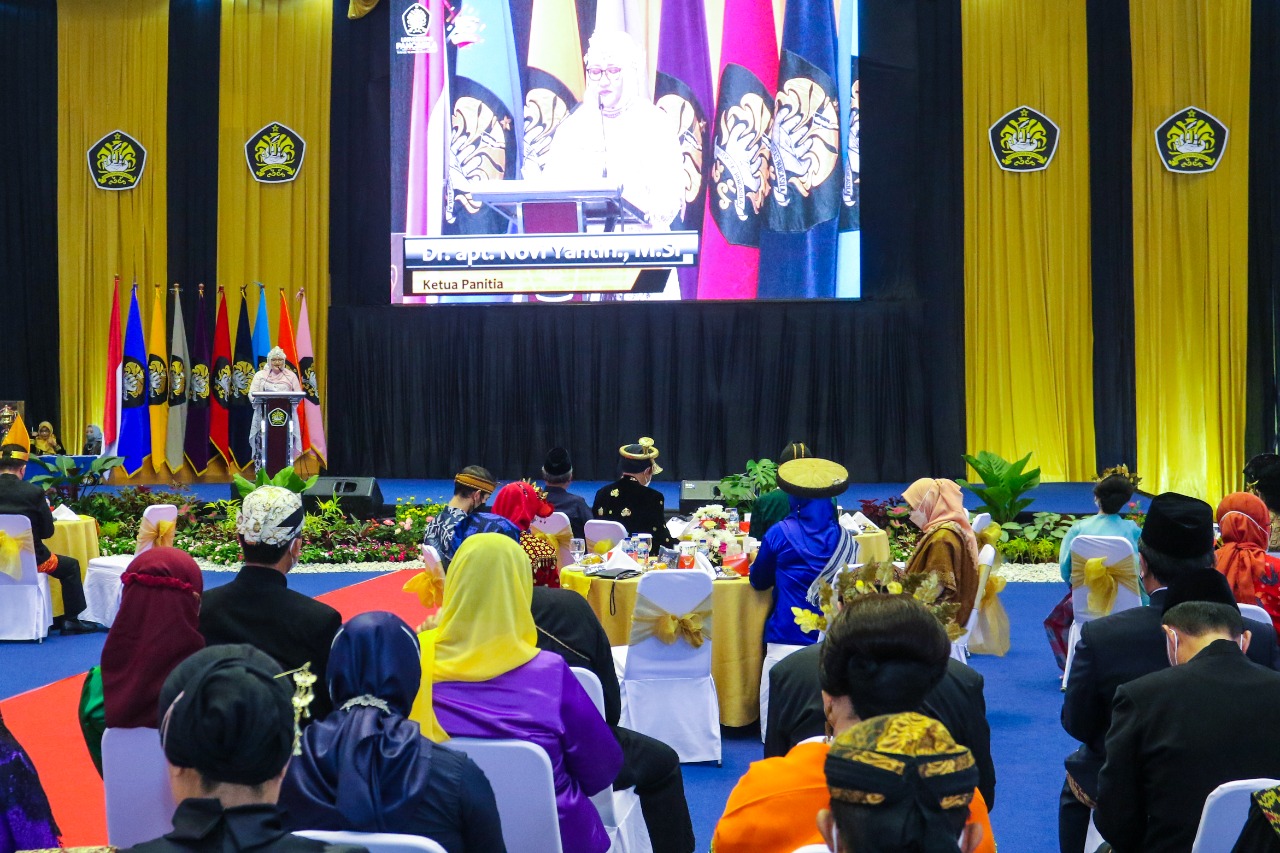 Acara Dies Natalis ke-55 di kampus UP, Jakarta, Kamis (28/10).